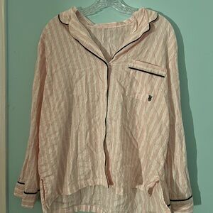 Victoria's Secret Pink Striped Pajama Set